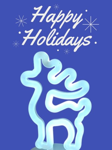 LED NEON Rendier - WIT - USB en batterijen