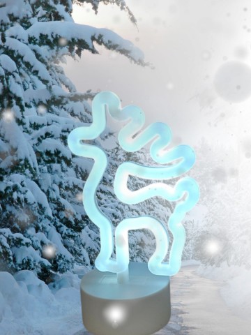 LED NEON Rendier - WIT - USB en batterijen