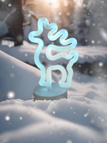 LED NEON Rendier - WIT - USB en batterijen