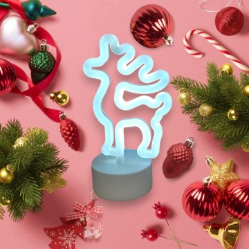 LED NEON Rendier - WIT - USB en batterijen