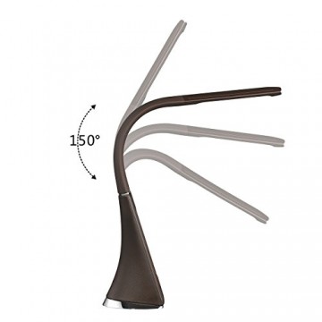 Wilit u2 5w moderne dimmbare leder schreibtischlampe led mit wecker kalender und temperaturanzeige 0 1