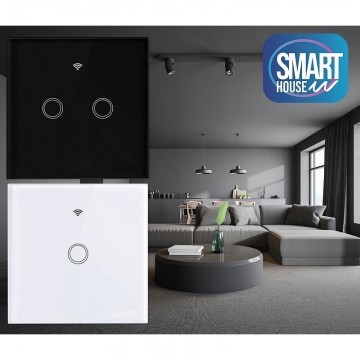 Smart wandschakelaar wit - Tweevoudig - 300W - SmartLife
