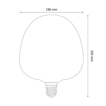 E27 LED filament - S190 - 260 lumen - Extra warm wit - Premium vintage