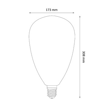 E27 LED filament - S173 - 260 lumen - Extra warm wit - Premium vintage