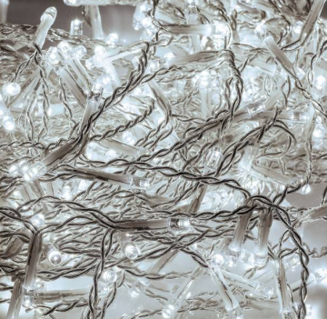 Led gordijn kerst - 10 meter - 65 strings - koud wit - 650 leds - Koppelbaar