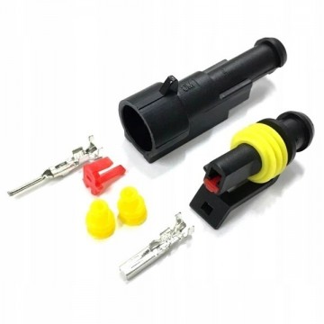 Hermetische connector set - 12 tot 24 Volt - 1 pin superseal - IP67