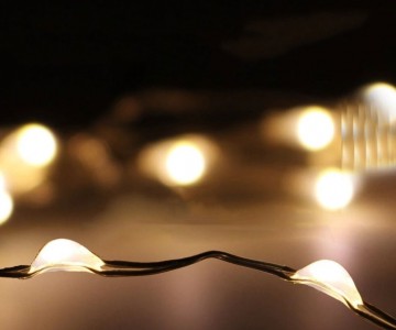 Zonne-Energie Outdoor LED verlichting - 20 meter - Warm Wit - 12V - ultra dun 5